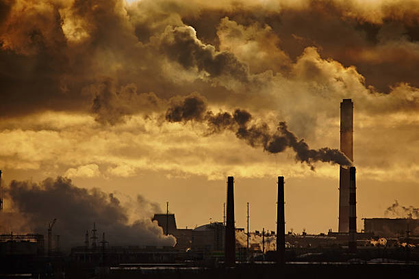 istock Metallurgical industry and smoke 2206223962