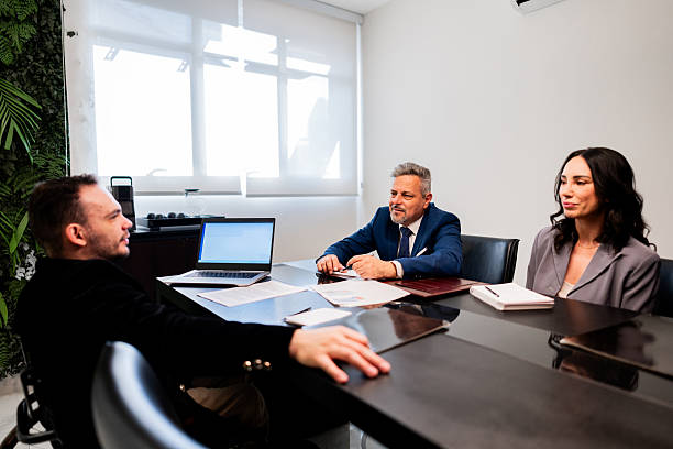 istock Coworkers having a meeting in the office 2206225182