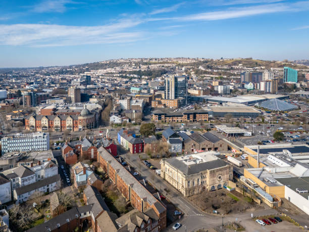 istock Mixed use buildings in central Swansea 2206230087