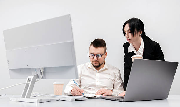 istock Businessmen signing documents, handling deals and contracts. 2206232152