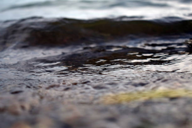 Sea wave Overhead view of beach waves