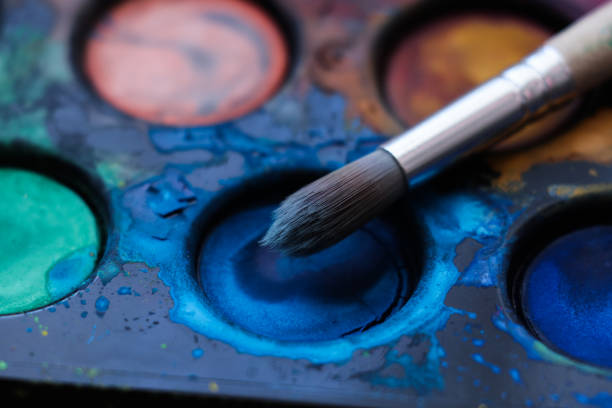Blue paint background