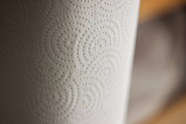 White tissue paper background with geometric design