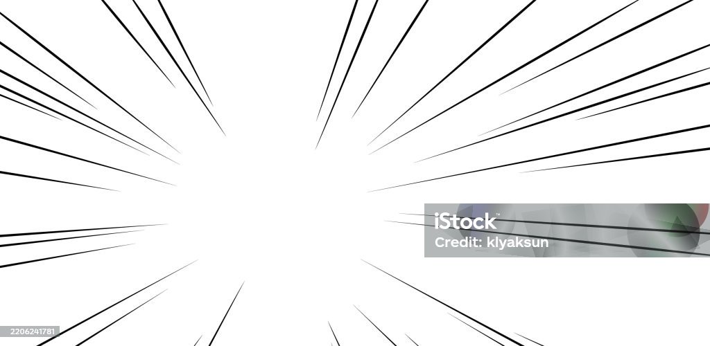 Visual Speed Effect Comic Comic Speed Lines Radial Burst Patterns Stock Illustration - Download ...