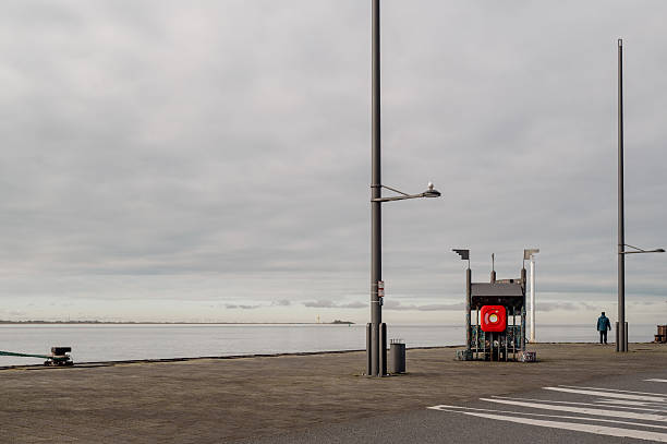 minimalist detail shot of an empty jetty