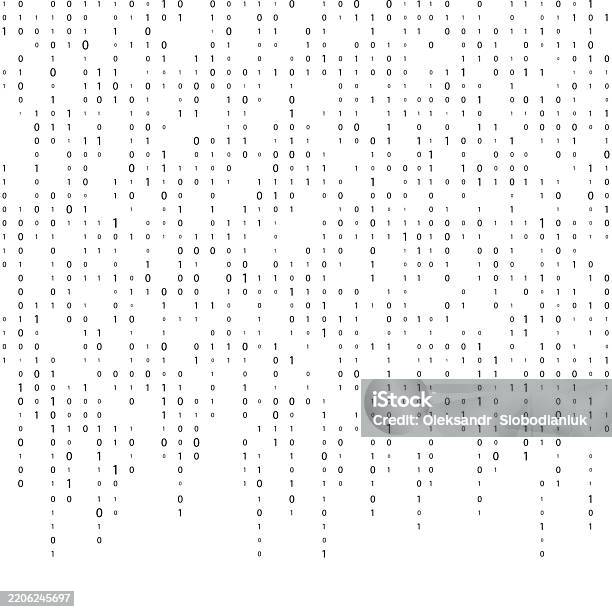 Digital Binary Code Computer Matrix Data Falling Numbers Binary Code ...