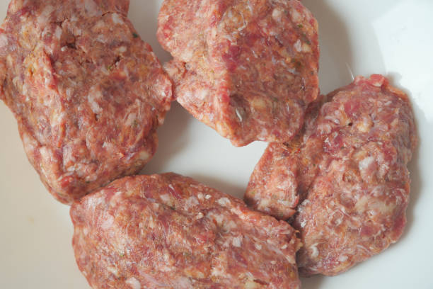 hamburger meat in the kitchen