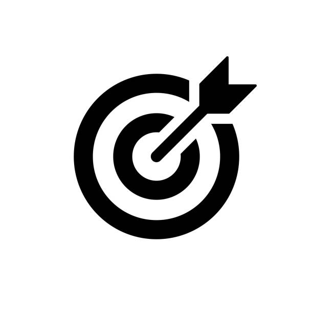bildbanksillustrationer, clip art samt tecknat material och ikoner med target acquisition solid icon - strävan efter