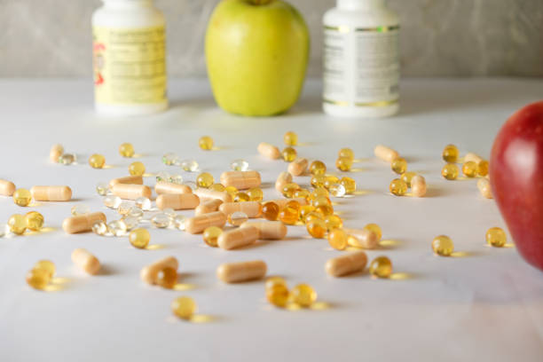istock Nutritional wellness journey with natural elements and supplements 2206250723