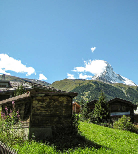 istock Matterhorn with Chalets in foreground summertime 2206251961