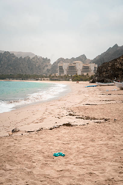 Beach, ocean and traditional building
