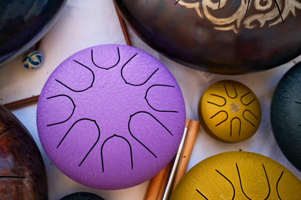 istock Collection of handpans in various colors and textures, 2206259735