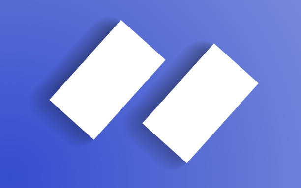 istock Business card mockup for your design template. Blank empty credit card mockup. 2206263310