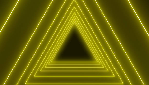 istock Illustation of many triangles in neon yellow 2206265933