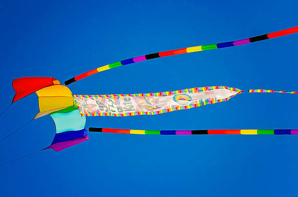 Colorful kites fly over the beach, May 13, 2023, in Long Beach, Mississippi. Long Beach is a popular seaside town located on the Mississippi Gulf Coast between Gulfport and Pass Christian.