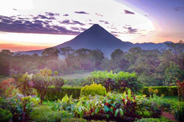 Arenal cone shaped volcano Costa Rica