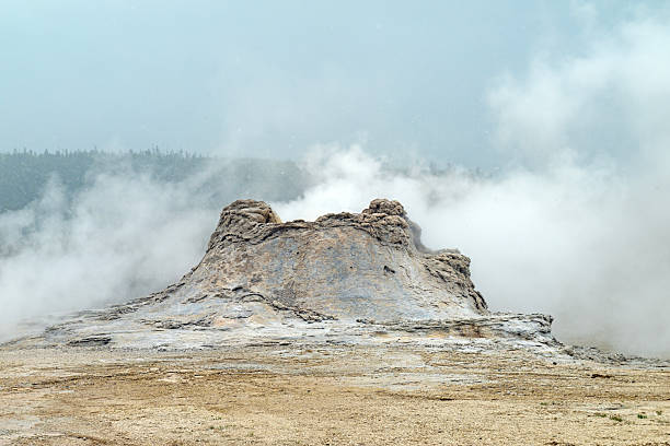 istock Castle Geyser Steaming in a Snowstorm 2206287439