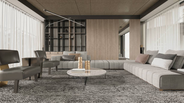 istock 3d render of luxury home living room 2206290145