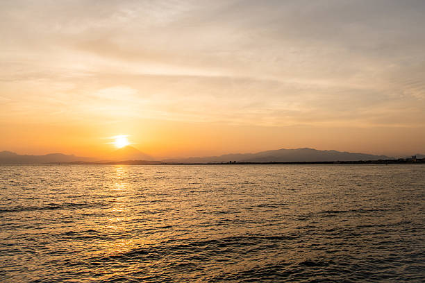 istock Seascape Photo (Sunset on Mt. Fuji from Shonan Fujisawa) 2206298458