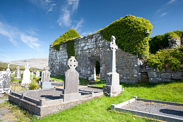 istock Celtic tombstones in an Irish graveyard. 2206303211