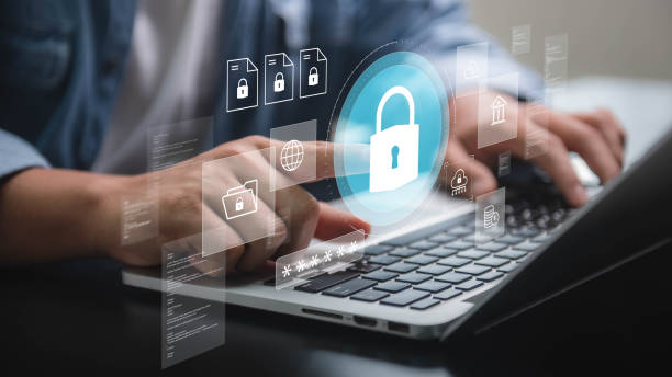 istock Cybersecurity and Data Protection, Risk Management for Online Safety. Advanced cybersecurity strategies, encryption, and risk management. Protect data from hacking, phishing, and cyber threats. 2206311520