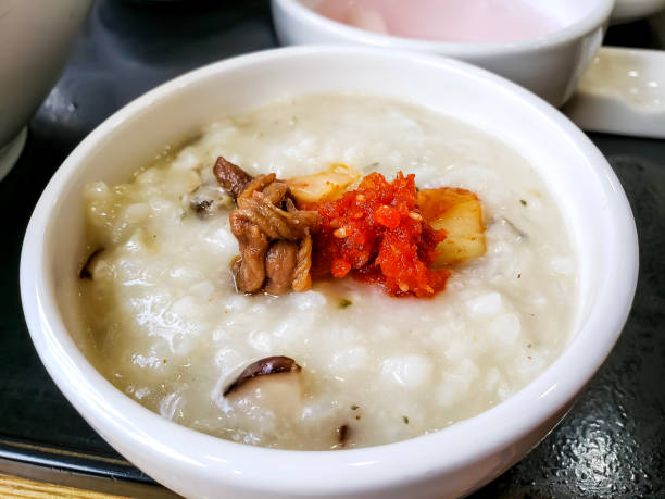 istock Freshly prepared Korean Rice Porridge (Congee) breakfast 2206318603