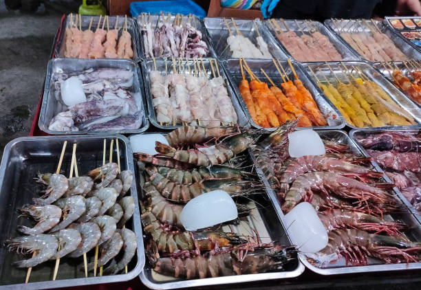 istock Fresh seafood at Gili T night market 2206324626