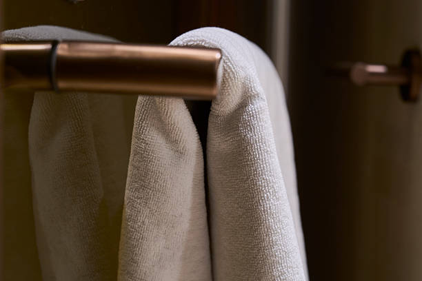 istock hotel towel in bathroom 2206327733