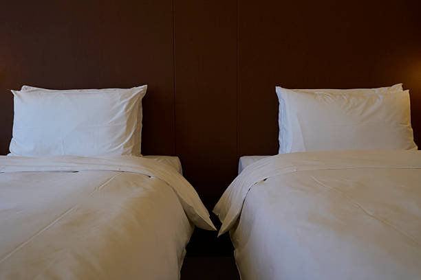 twin beds in bedroom