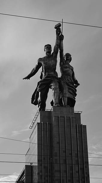 istock Monument of monumental art Worker and collective farmer 2206333886