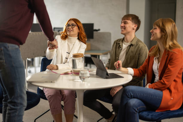 istock Businesspeople collaborating in modern office 2206334787