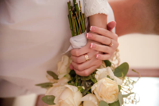 Rose cocktail dress. The concept of a wedding party. Concept dress for pregnant brides.