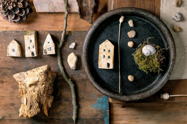istock creative design flat lay wooden nature 2206343279