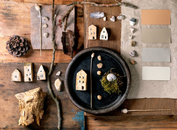 istock creative design flat lay wooden nature 2206343281