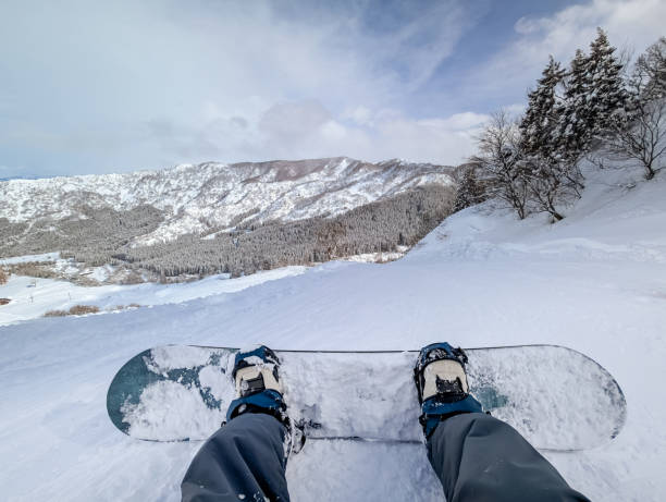 istock Snowboarder POV Atop Snowy Slope 2206344235