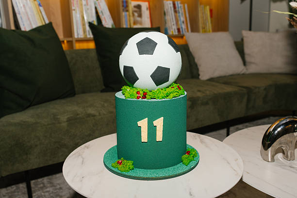istock Football Themed Cake Number Eleven 2206347374