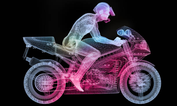 istock 3D Thermal View of Racing Motorcycle Design 2206347858