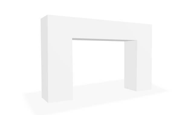 istock Trade show arch isolated on white background. Exhibition equipment mockup. Vector illustration 2206352873