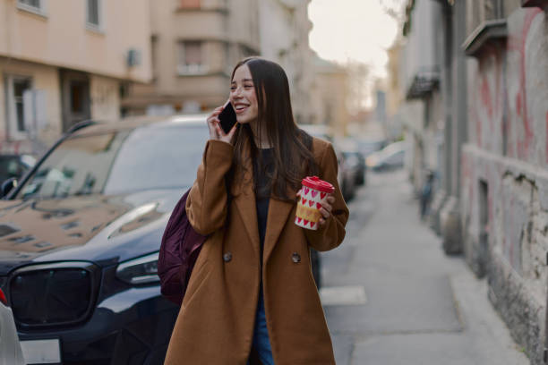istock Female tourist student on city streets 2206355202