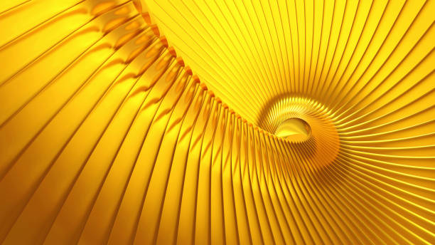 istock Gold striped pattern background, 3d lines design, abstract golden wavy background for business presentation. 2206360729