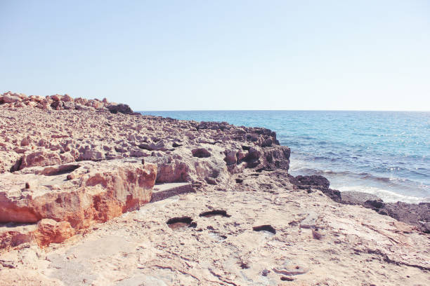 Beautiful stony seashore in Ayia Napa.