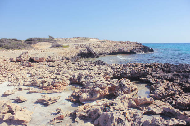 Beautiful stony seashore in Ayia Napa.