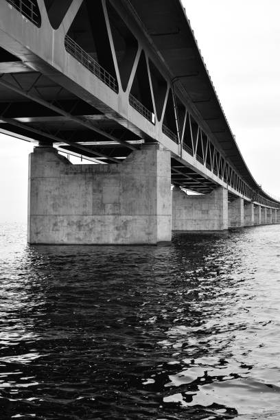 istock Oresund Bridge in black and white. 2206367516