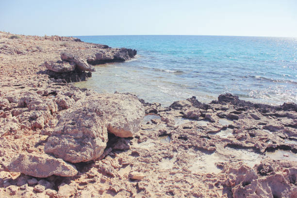 Beautiful stony seashore in Ayia Napa.