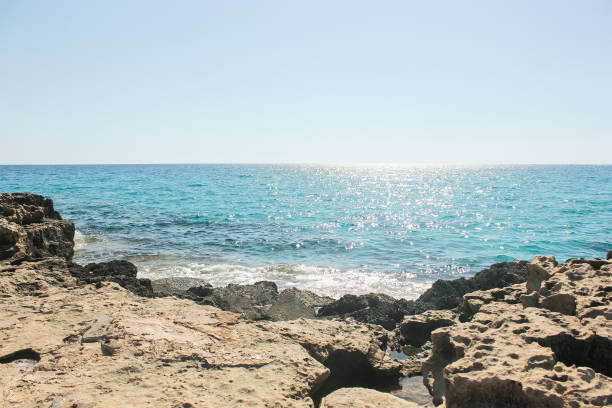 Beautiful stony seashore in Ayia Napa.