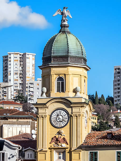 Two-headed eagle on the top of the Rijeka's Clock tower, Croatia