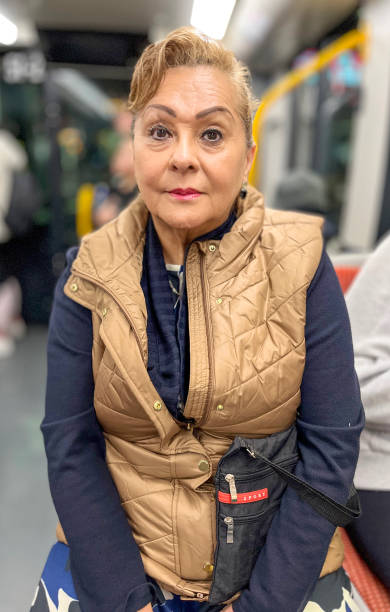 istock Senior Hispanic woman travelling on Melbourne tram 2206372770