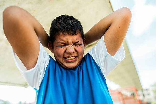 Excited Young Male gives thumbs up finger pointing expressions and gestures of happy, silence, yes