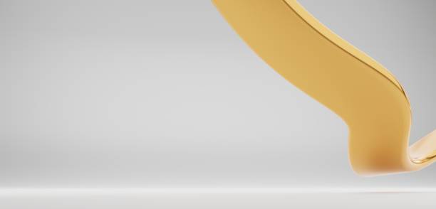 istock Ribbon, fluttering, shiny, white background, 3D illustration 2206374108