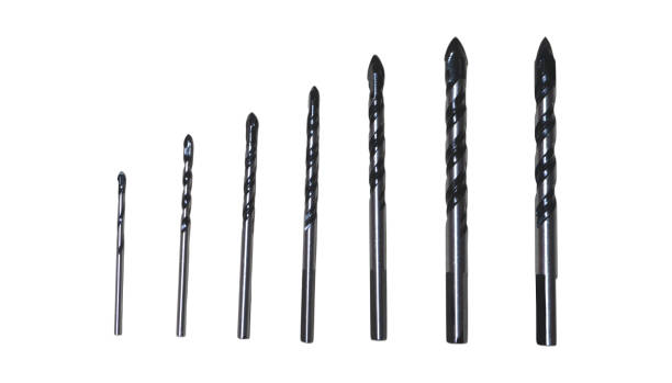 istock Collection of Various Sizes of Glass Drill Bits Isolated on White Background 2206374818